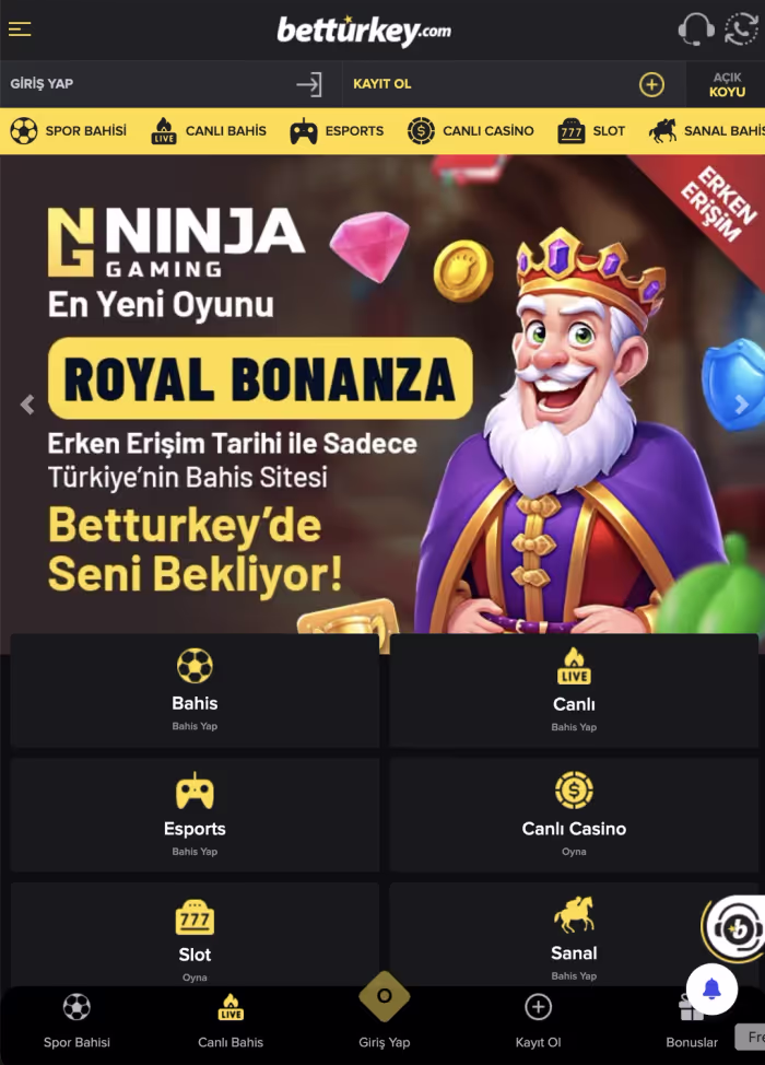 Betturkey giriş ve mobil platform